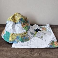 新品　HOUSTON　地図柄　ハット　袋付き