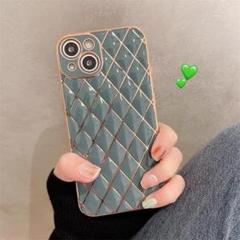 iPhone13proケースグレーブルー かわいい おしゃれ 耐衝撃