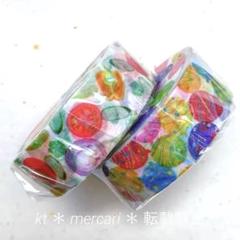 mt マスキングテープ 夏柄２本組① 「 夏野菜 」＆「 ヨーヨー風船 」 夏のサムネイル
