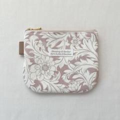 ハンドメイドミニポーチ　花柄ピンク系