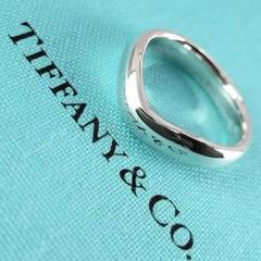 ☆SALE☆【ティファニー】ティアドロップウェーブリング10号2193