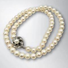 希少美品✨アコヤ 本真珠 パールネックレス silver刻印 冠婚葬祭