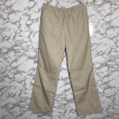 無印良品／ウエストゴムストレートパンツ　ベージュ【W61】