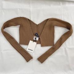Jacquemus ショートリブニットカーディガン　ブラウン Jacquemus 】ショートリブニットカーディガン ブラウン - メルカリ