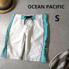 OCEAN PACIFIC　海パン　サーフパンツ　水着　メンズ　刺繍ロゴ　S