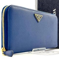現行◇未使用級◇PRADA 長財布 サフィアーノレザー 三角プレート