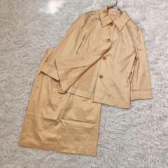 【エムケーコレクション】スカートスーツ 光沢感 クリーム L TC241