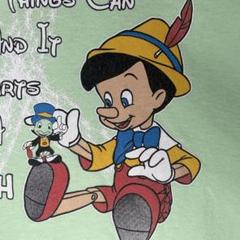 OLD Disney　半袖　Tシャツ　ピノキオ　シミニー・クリケット　プリント