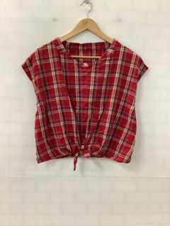 最終値下5.20◎A944P◎アダムエロペ◎トップス◎ブラウスチェックリボン付き