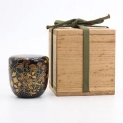 茶道具　輪島塗　月峯作　唐松　沈金　棗　共箱　V　R6015 茶道具 輪島塗 月峯作 唐松 沈金 棗 共箱 V R6015の通販 by