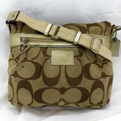 【COACH】コーチ　ショルダーバッグ　斜めがけバッグ　ゴールド　金　6371