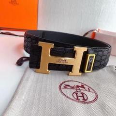 HERMES エルメス ブラウン H型バックル ベルト エルメス ブラウン レザーベルト H型バックル（Amazon