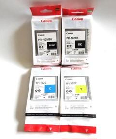 Canon PFI-102MBK BK2本 Y C 取付期限注意 取付期限 2026年】キヤノン 純正 インク PFI-102MBK BK C Y