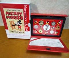 未使用品】ミッキーマウス誕生75周年記念純銀メダル付プルーフ