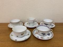 N0722-12☆Richard Ginori フルーツ カップ・ソーサー 5客