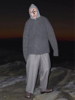REVERBERATE zip hand knit blackのサムネイル