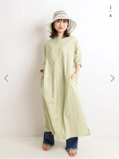 SLOBE IENA コットンリヨセルドレープロングワンピース