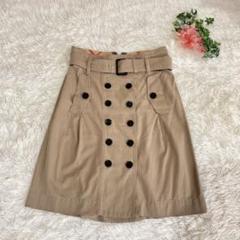 BURBERRY LONDON アシンメトリー　ノバチェック　ラップスカート 395bf7e9ef5bbf38805a7787335abe