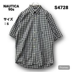 【即購入OK】90s NAUTICA チェックシャツ サイズS ブルー