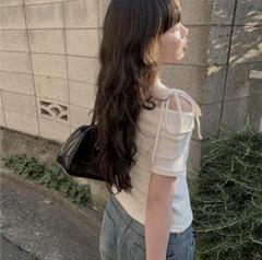 anyoneomore オフショルトップス アイボリー 韓国