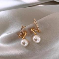 再入荷♡　レディース　ピアス　ゴールド　パール　ストーン　S925　高級感