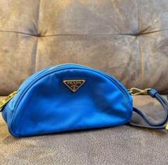 PRADA 青 ポーチ - メルカリ