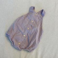 h&m ベビーサロペット　くすみカラー　くすみパープル