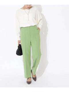 NATURAL BEAUTY BASIC グリーンパンツ S