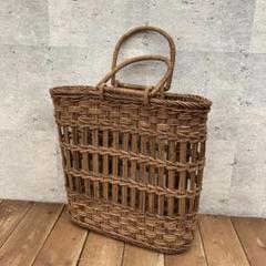ぎ*】様 ハンドメイド あけびかごバッグ ブラウン 約39cm x 31cm x akebikagobaggu-kodashi-mini-