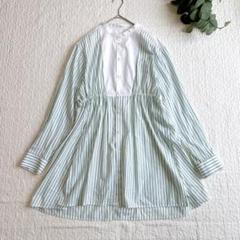 24SS マカフィー パッチワークシャーティング チュニックシャツ グリーン