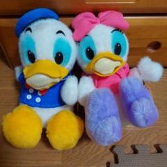 ドナルド＆デイジー　レトロ　ぬいぐるみ レトロ】ドナルド デイジー ぬいぐるみ