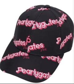 パーリーゲイツ ユニセックス キャップ Pinkロゴ ゴルフ 黒