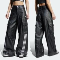 希少24ADILENIUMシーズン3 フェイクレザーパンツ 黒白JX9226 希少24ADILENIUMシーズン3 フェイクレザーパンツ 黒白JX9226