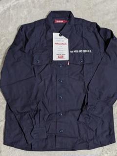 HIDE AND SEEK　長袖シャツ　ネイビー　新品未使用　紙タグ付き