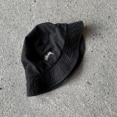 STUSSY ステューシー バケットハット ブラック ロゴバケット 黒