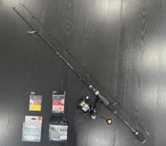 6点アジング釣りセット2ピースロッド（180㌢）&リール・ダイワ月下美人ワーム付 アジング・釣りセット2ピースロッド（180㌢）&リール・ダイワ月