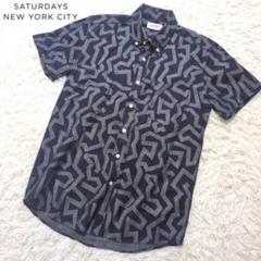 サタデーズニューヨークシティ 総柄シャツ Lサイズ Amazon.co.jp: Saturdays NYC サタデーズ ニューヨークシティ 総