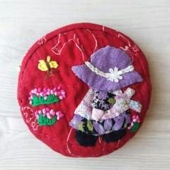 7点　ハンドメイド　パッチワーク　手縫い　スーちゃん　丸型ポーチ　新品 ハンドメイド パッチワーク 手縫い スーちゃん 丸型 ポーチ