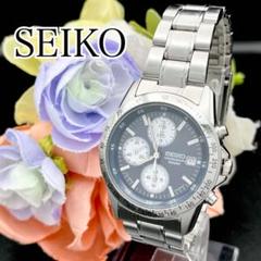 稼動 腕時計　SEIKO セイコー　クロノグラフ　新品電池　デイト　G78のサムネイル