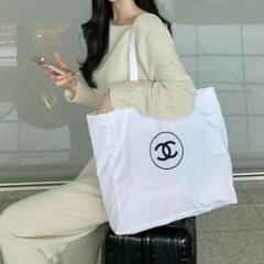 ラスト1点！新品CHANEL シャネルノベルティ海外限定キャンバストートバッグ CHANEL ノベルティ海外限定 キャンバス トートバッグ ブラック