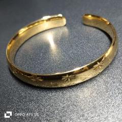 中東ドバイ　リーフ24金gpゴールド　999バングル調節可能 中東ドバイリーフ24金gpゴールド999バングル調節可能