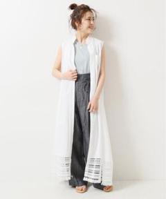 【スーパーセール】 979y*美品 裾レースキリカエノースリ スピックアンドスパン ワンピース