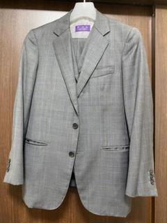 【鎌倉シャツ】グレー　スーツ3点セット　DORMEUIL