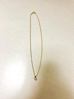 ゴールドクリスタルペンダントネックレス