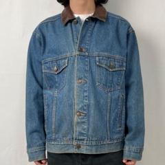 90s Marbolo Country Store 襟レザーデニムジャケット 90s MARLBORO COUNTRY STORE 襟レザー デニムジャケット - メルカリ