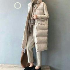 ベスト ファッション ロング丈ジャケット 中綿 アウター 軽量 女性 カジュ8