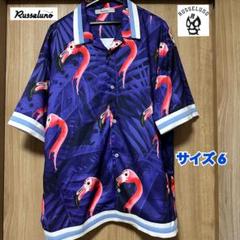 ゴルフウェア Russeluno フラミンゴ柄シャツ サイズ6