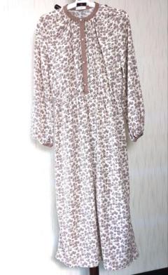 NOWNOW 花柄シャツワンピース 長袖