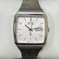 SEIKO セイコー キングクォーツ 5856-8000 1201 Vintage Seiko King Quartz White Textured Dial Japan Made