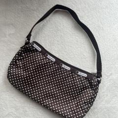 【新品/レア】レスポートサック　ミニバッグ　ドット　水玉　ブラウン